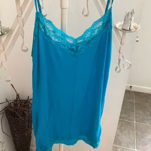 Rue 21 Lacy Blue Long Tank